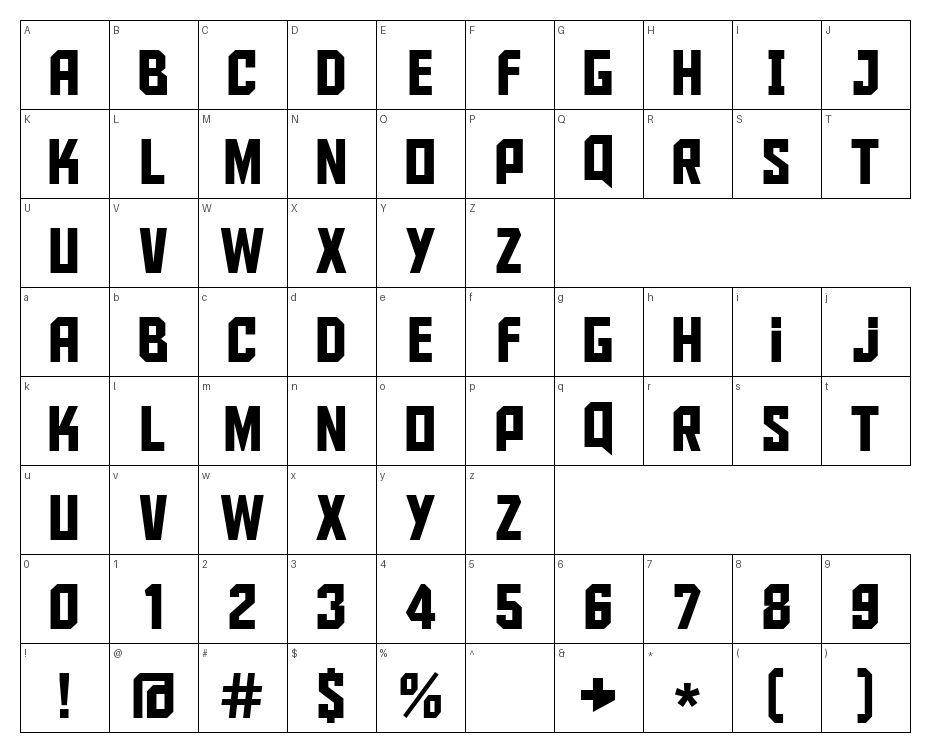 glyphs
