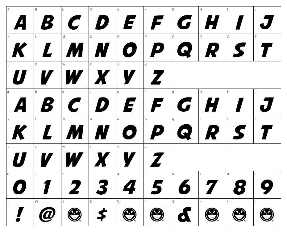 glyphs