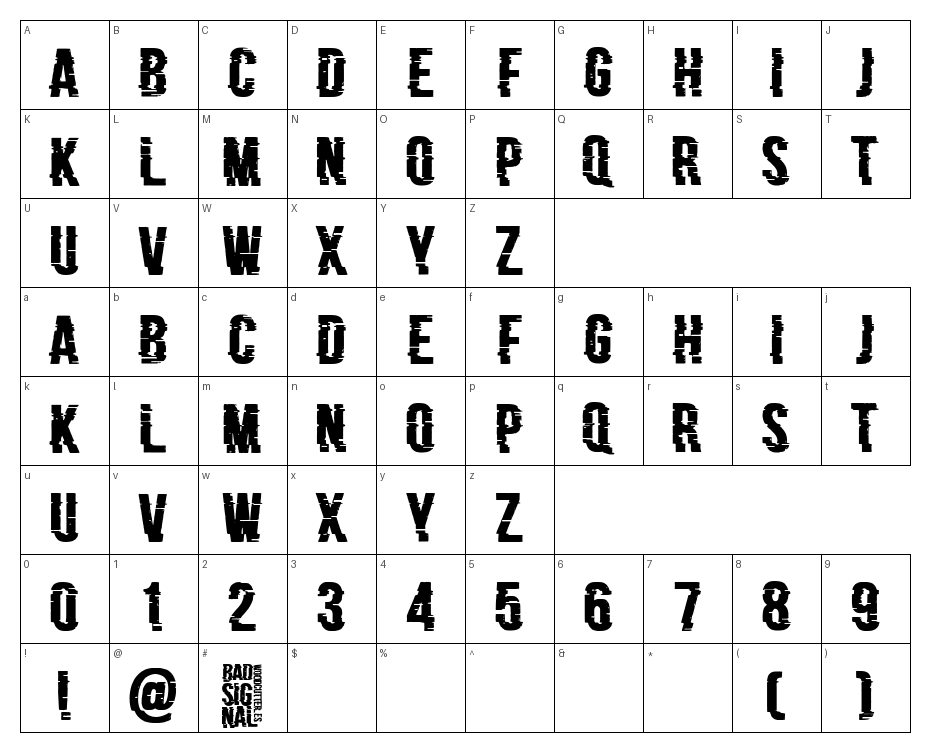 glyphs