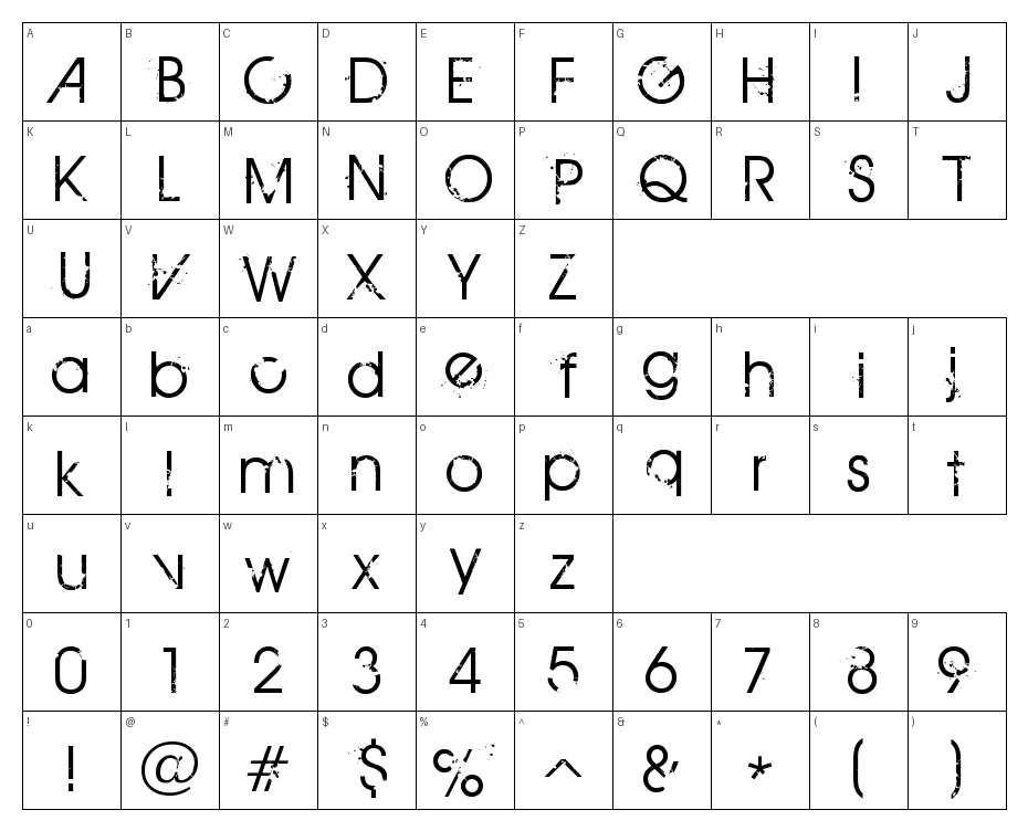 glyphs