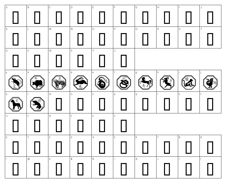 glyphs