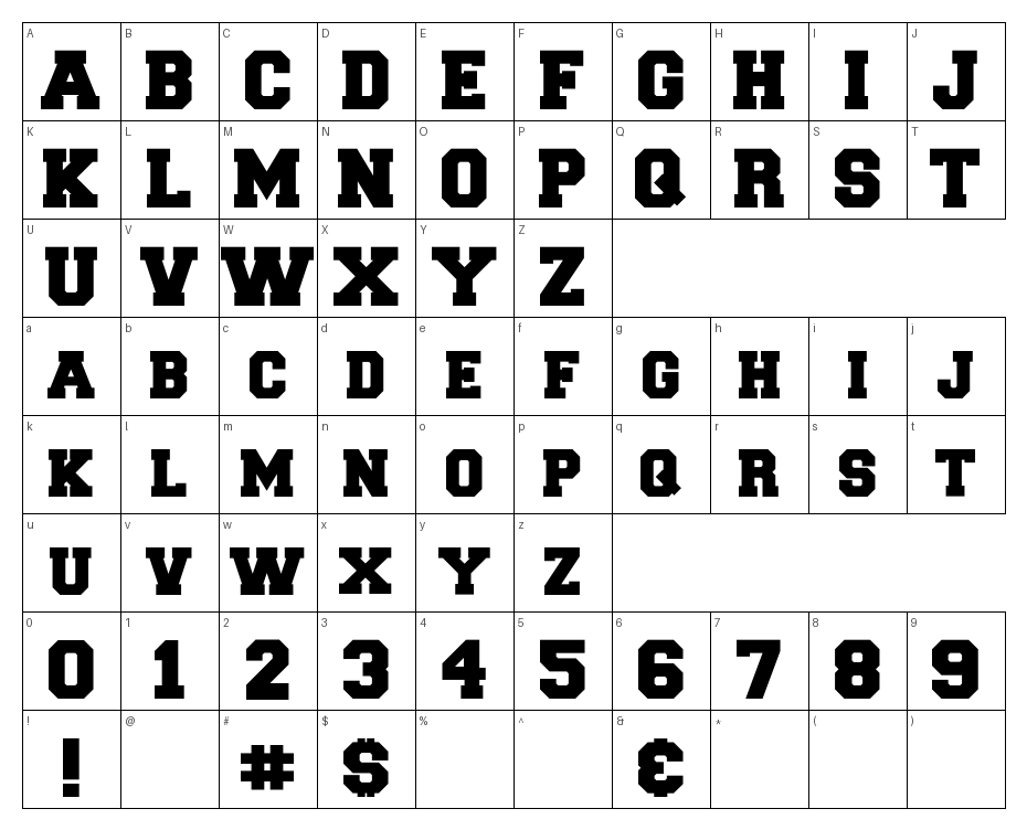 glyphs