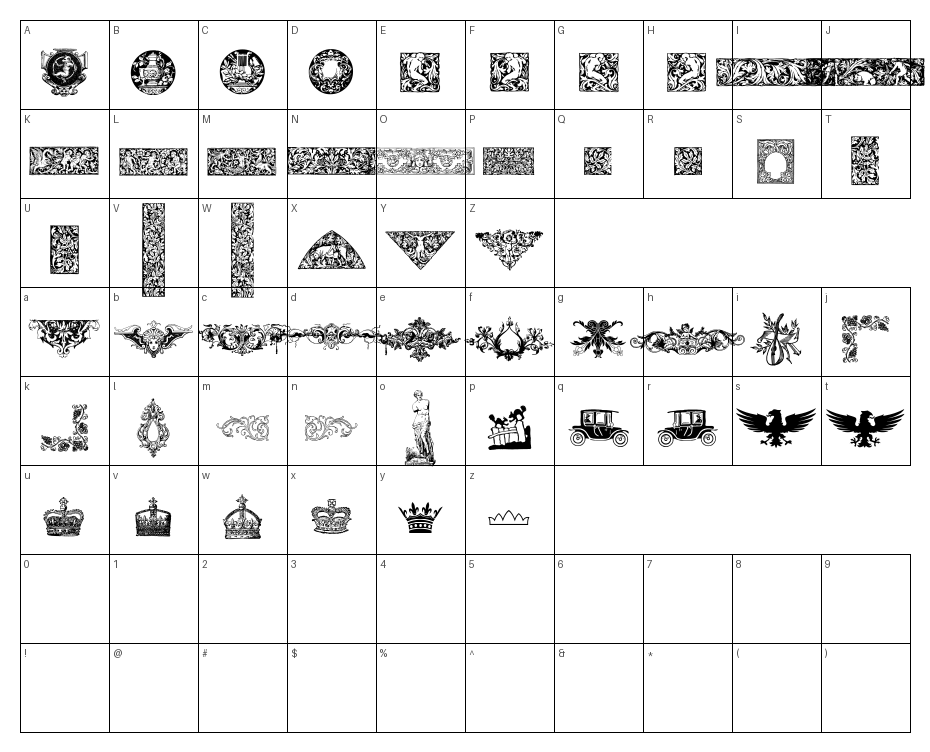 glyphs