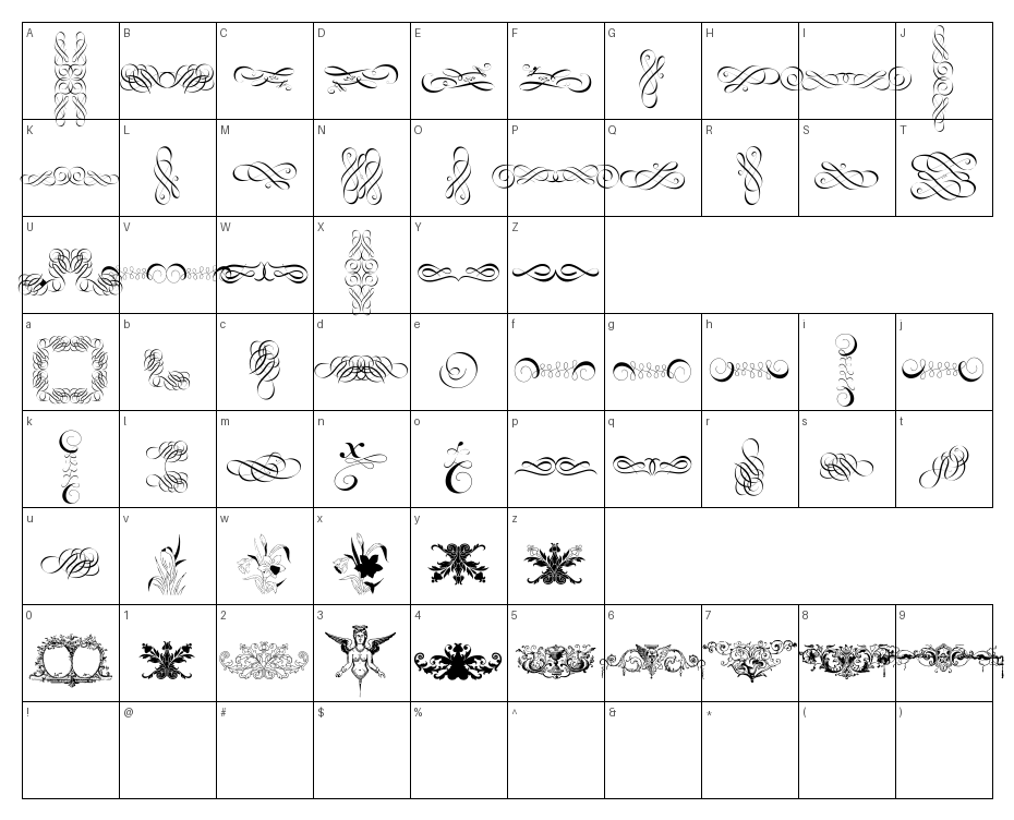 glyphs