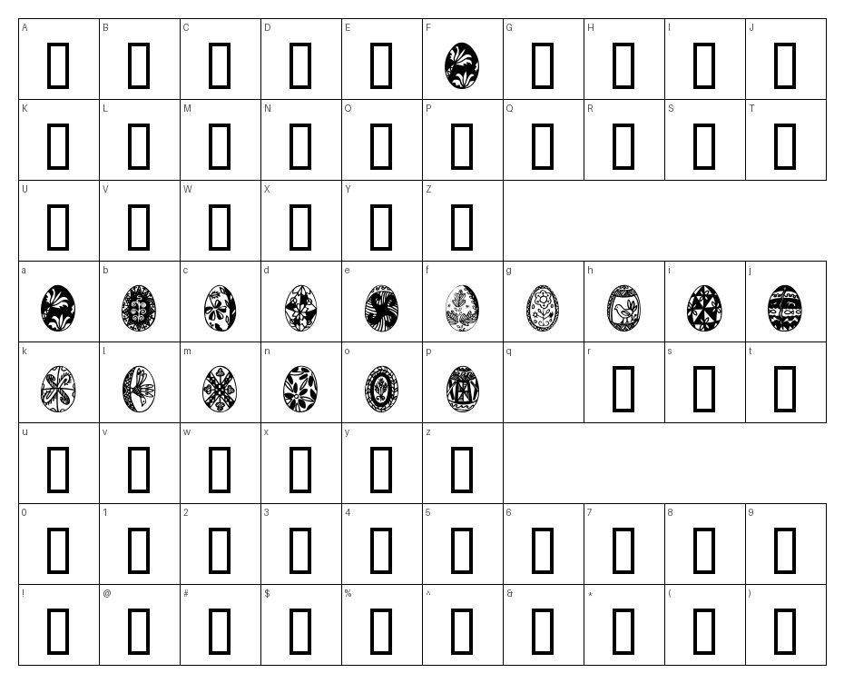 glyphs