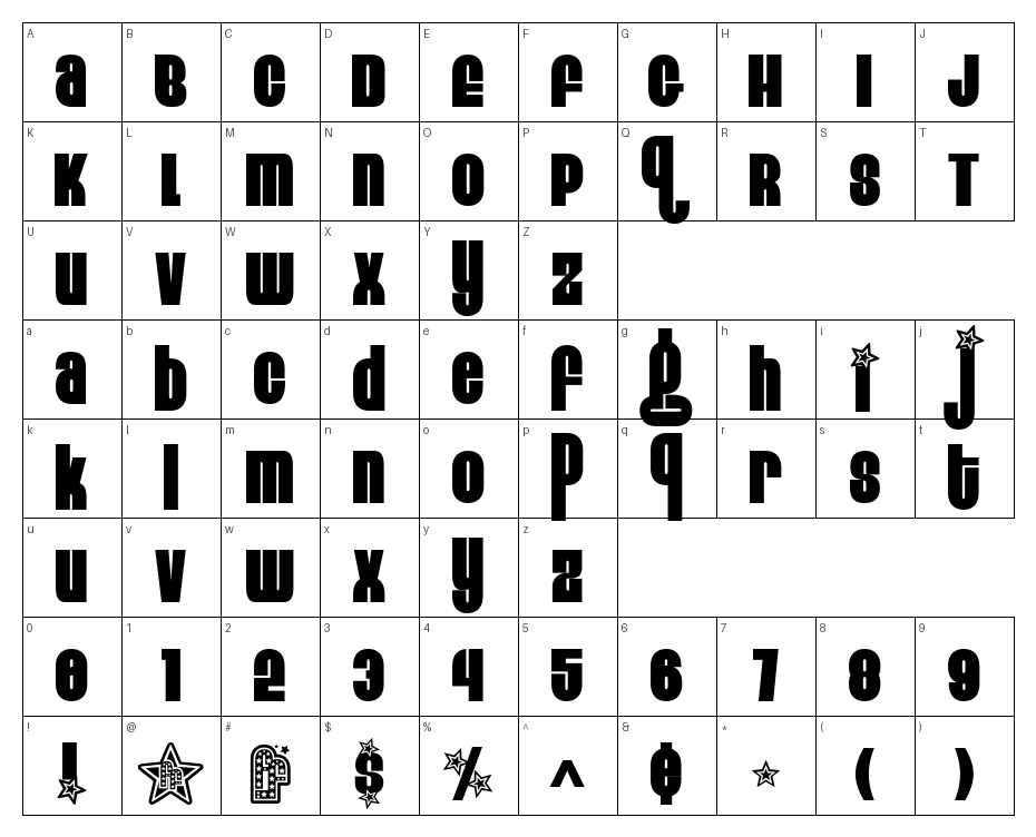 glyphs
