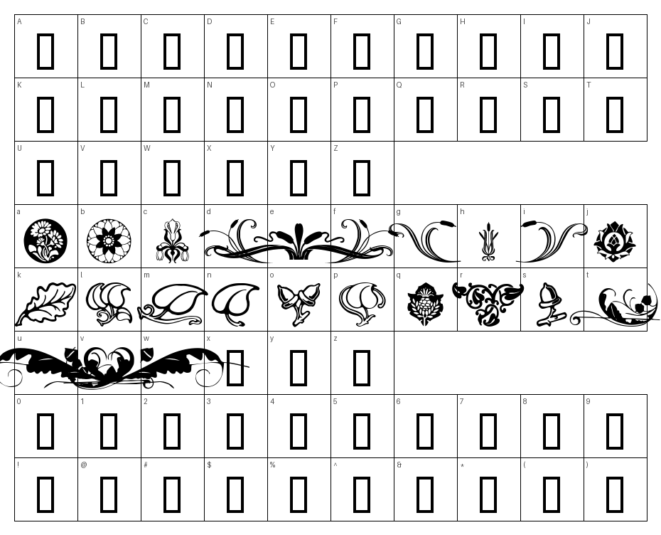 glyphs