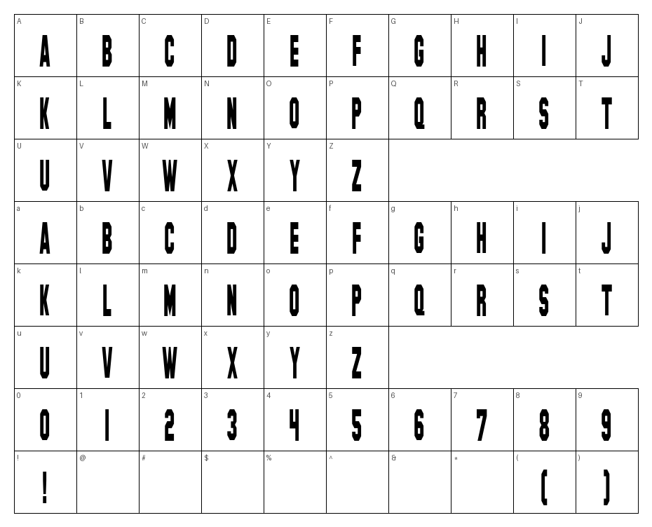 glyphs