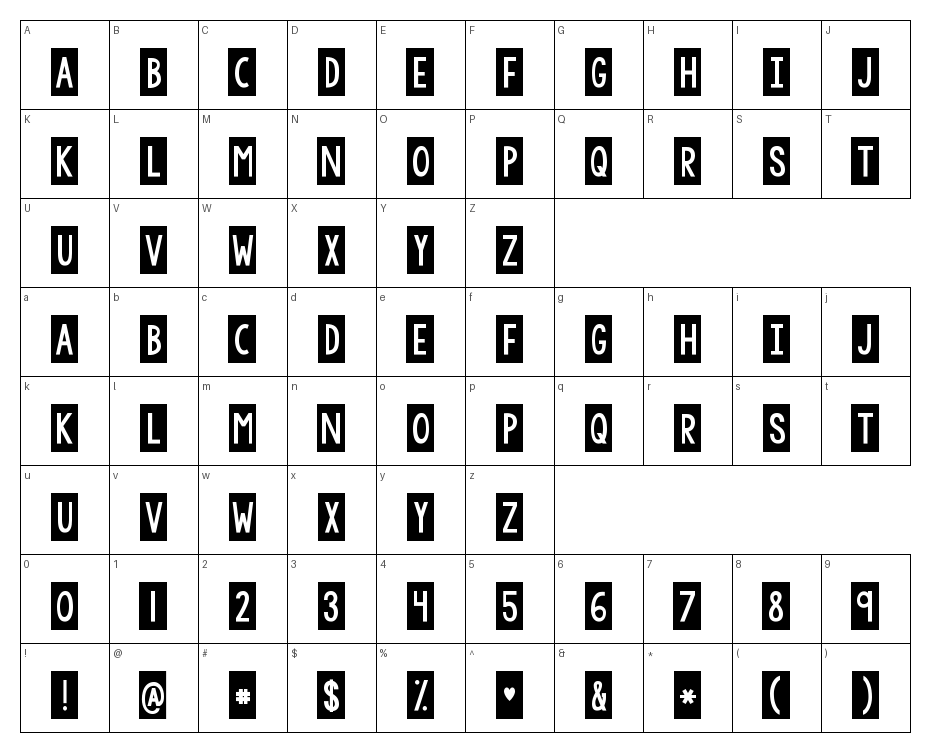 glyphs