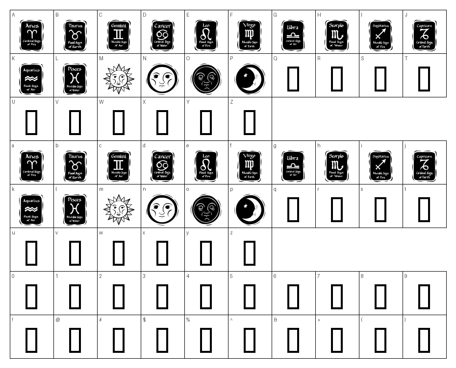 glyphs