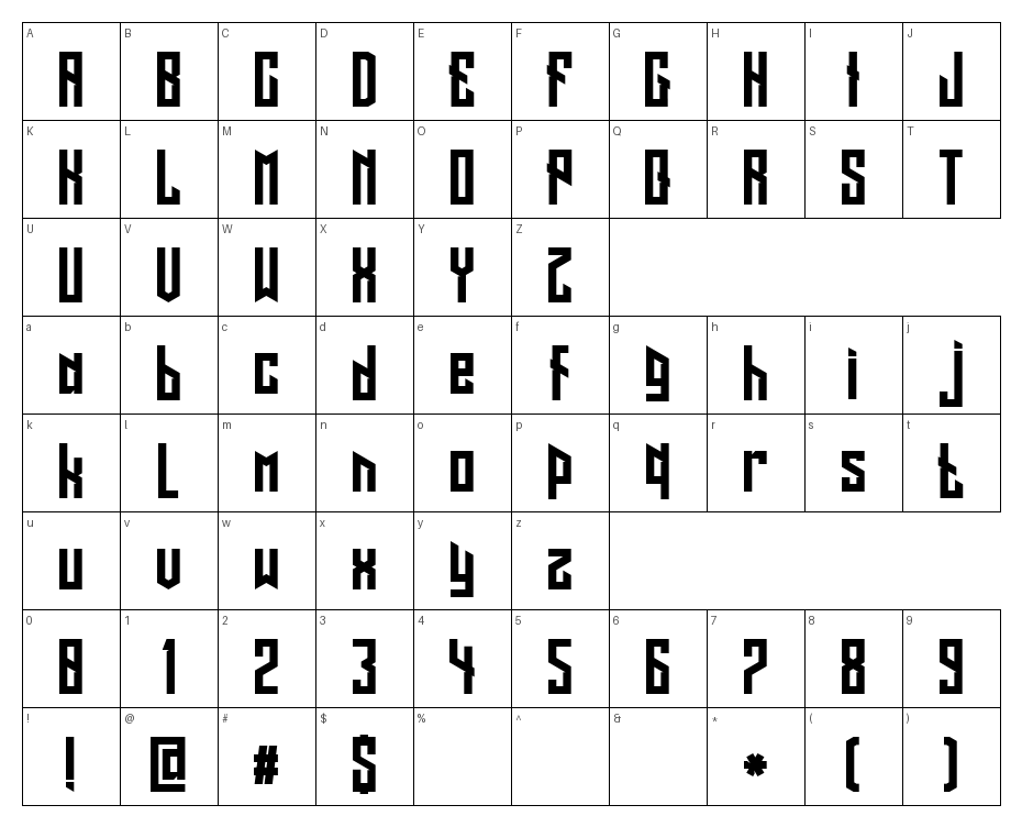 glyphs