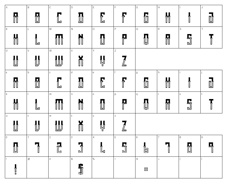 glyphs
