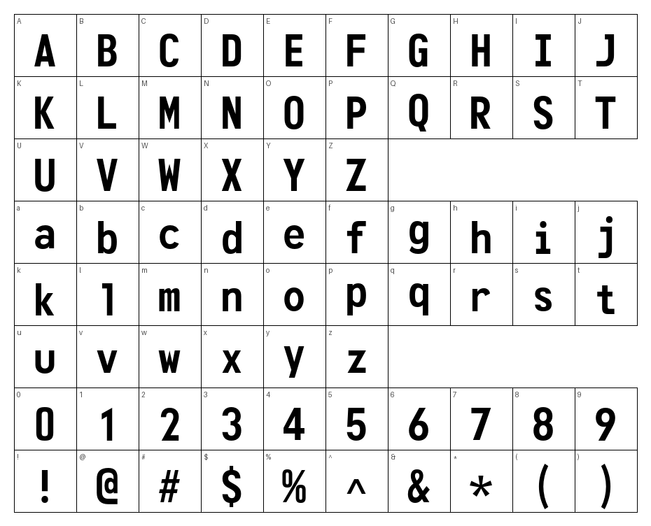 glyphs