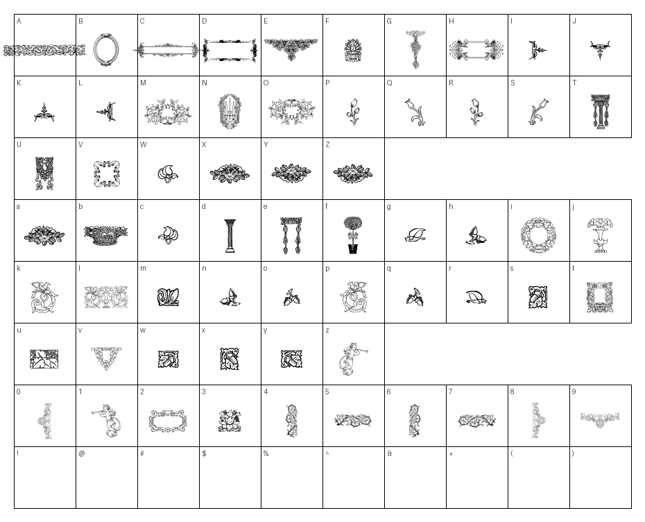 glyphs