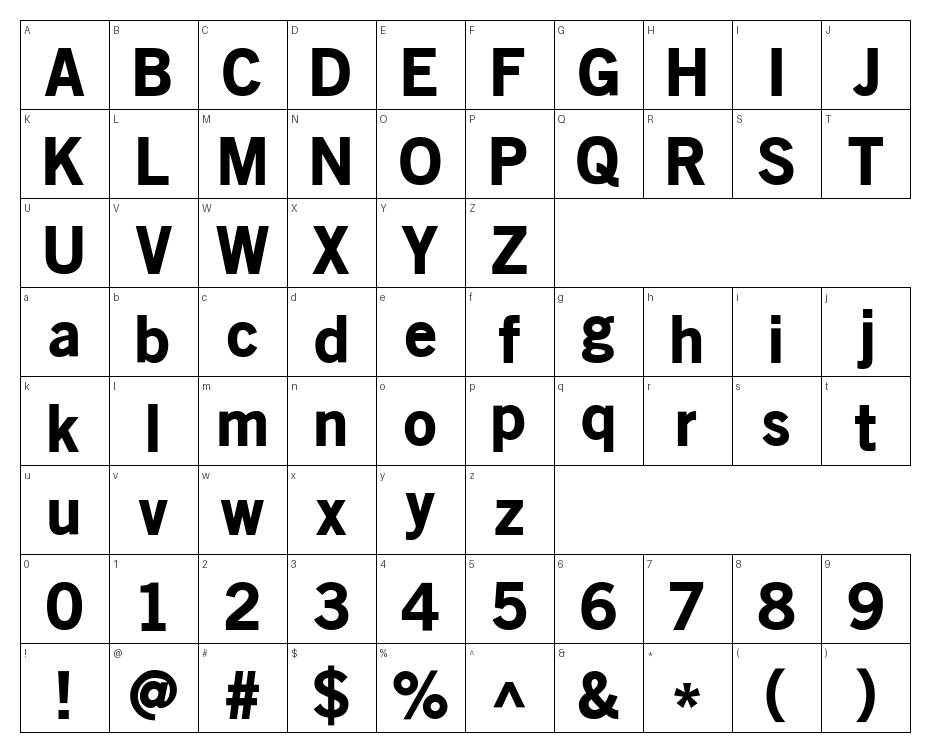 glyphs