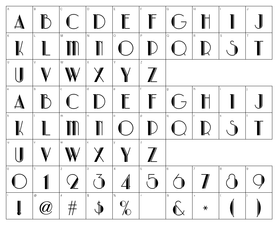 glyphs