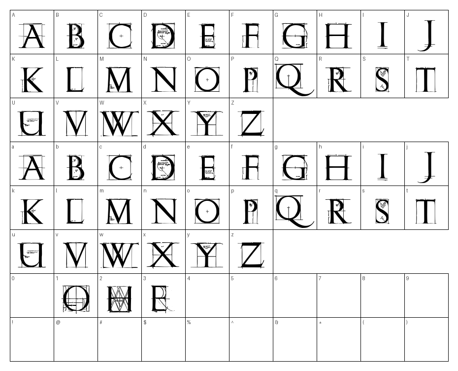 glyphs