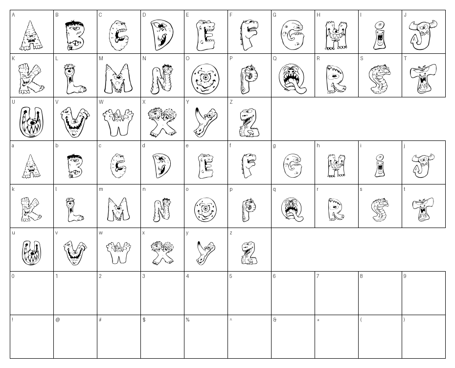 glyphs