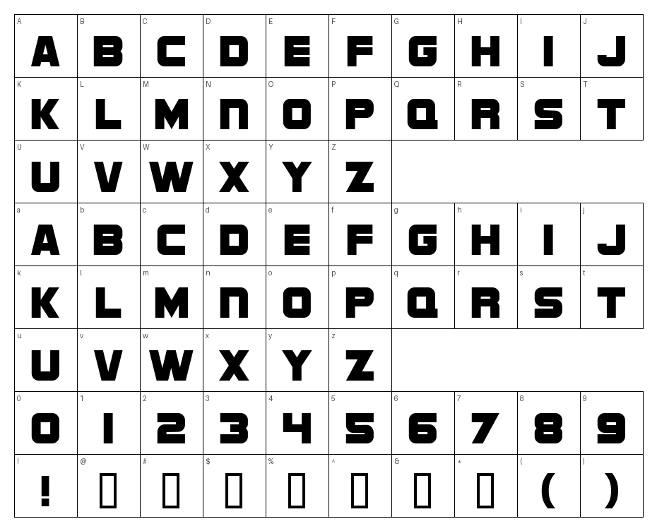 glyphs