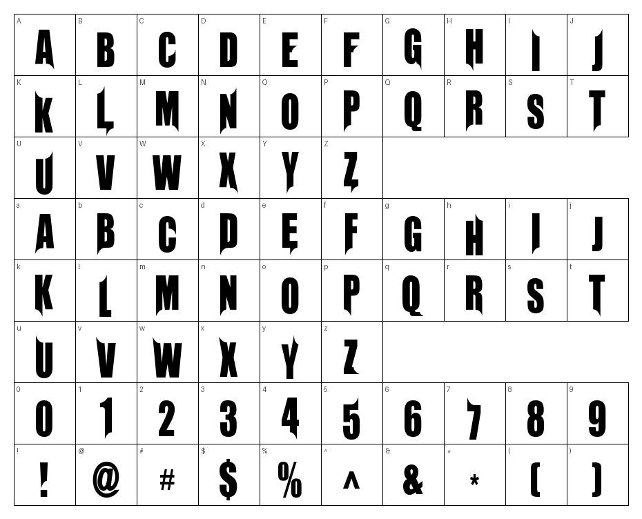 glyphs