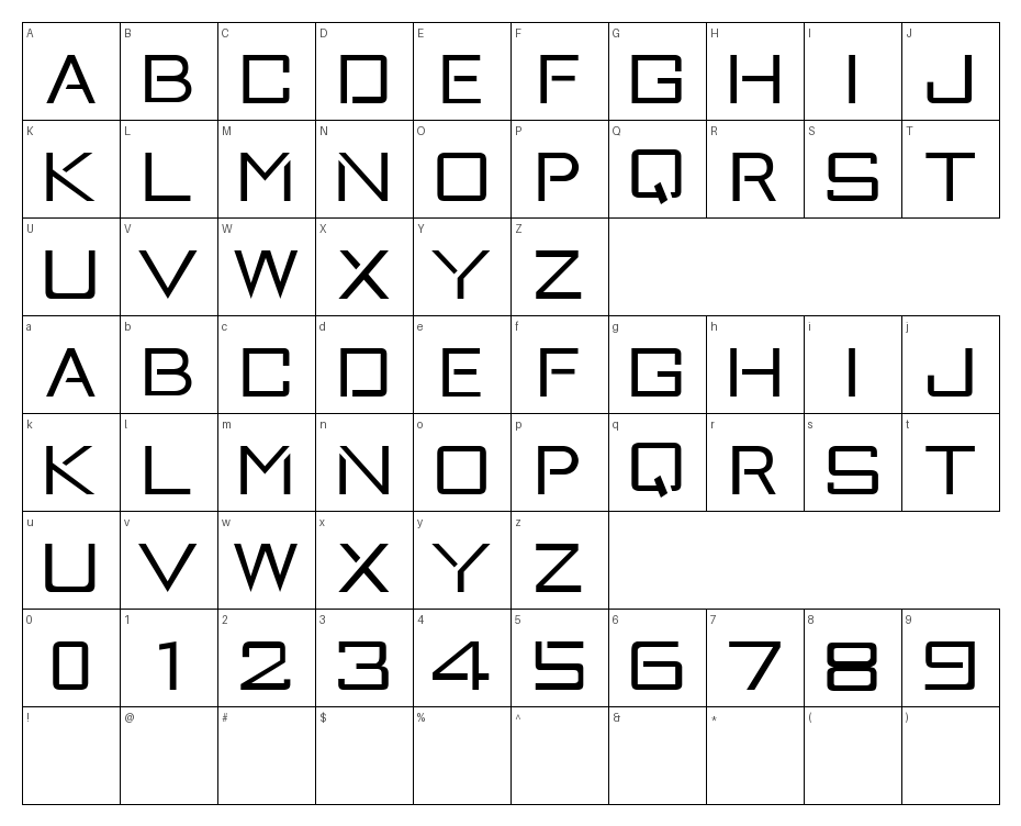 glyphs