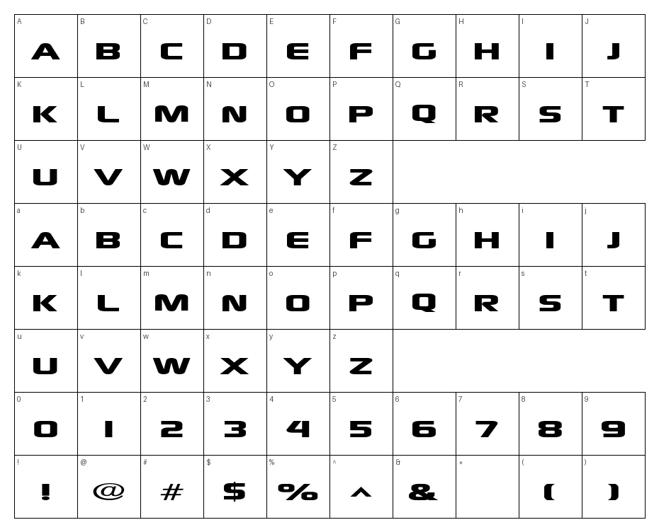 glyphs