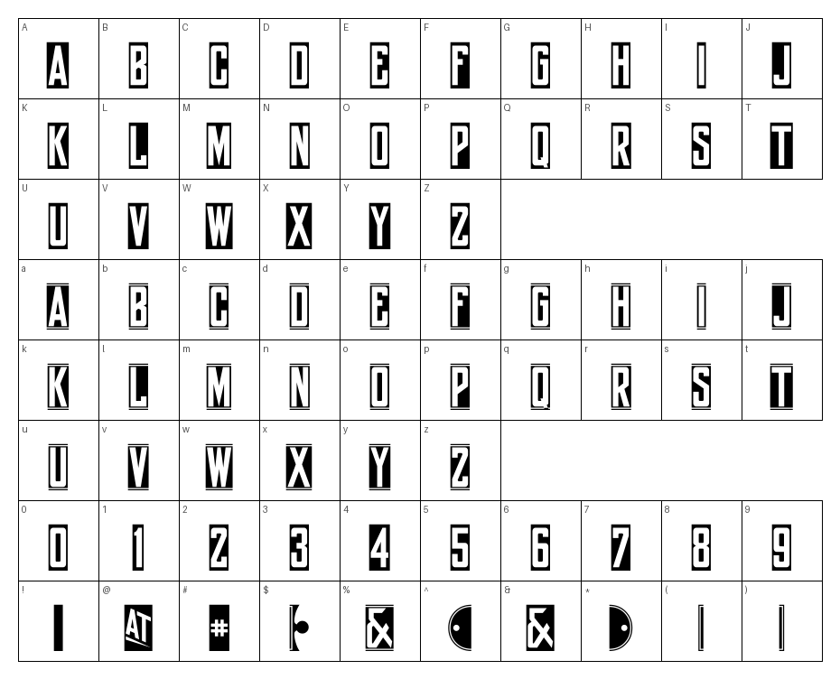 glyphs