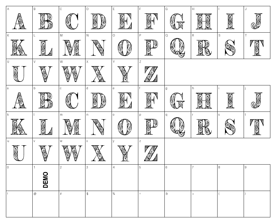 glyphs